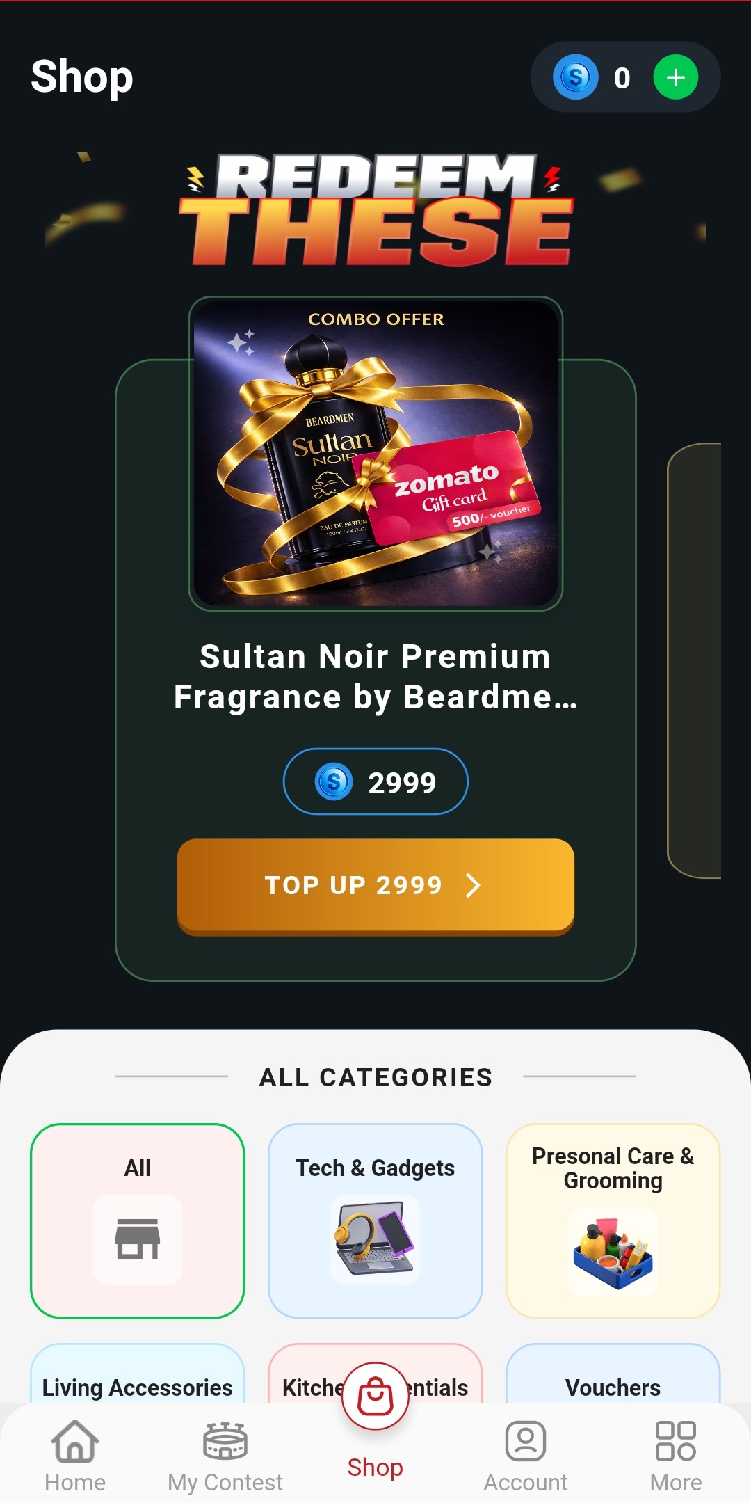 VirtualKart Shop - Redeem These, Combo Offers & Categories